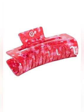 Lululemon Extra Large Claw Hair Clip Oxford Red/Candy Cloud